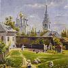Московский дворик.  Копия В.Д.Поленова, фрагмент. 