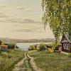 Деревня на берегу реки