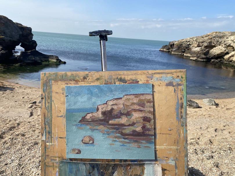 Морской пейзаж Море и скалы