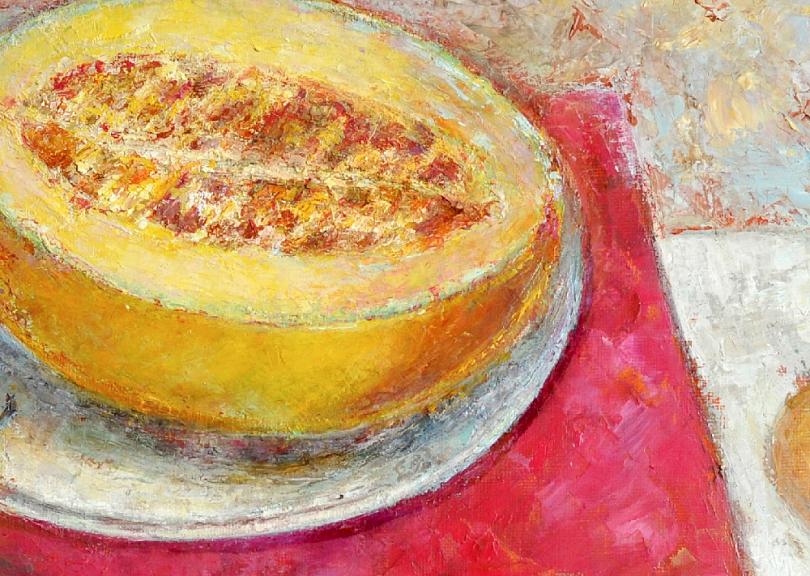 Натюрморт с дыней и грушами