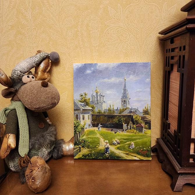 Московский дворик.  Копия В.Д.Поленова, фрагмент. 